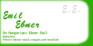 emil ebner business card